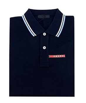 Prada Men's Cotton Piqué Short Sleeve Slim Fit Polo Shirt